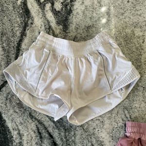 White lulu lemon shorts